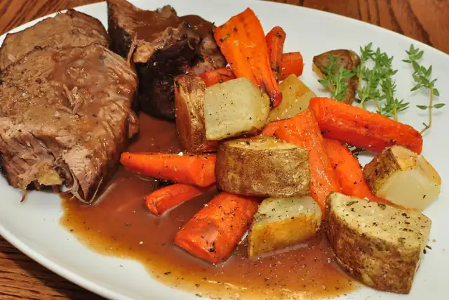 Sunday Pot Roast with Mashed Potatoes